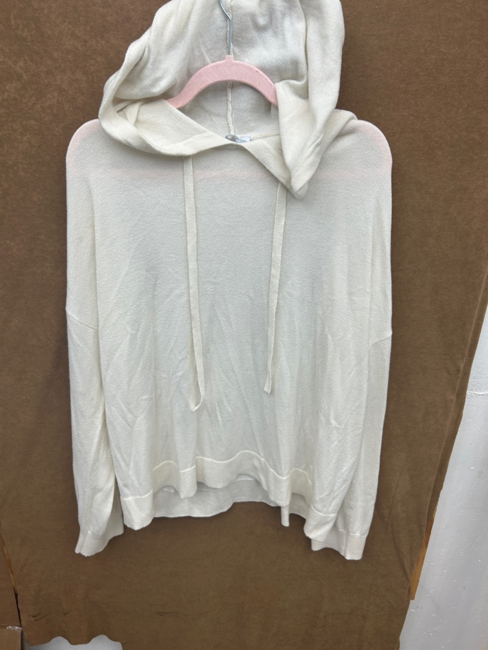 Lightweight Cream Hooded Women's Sweater